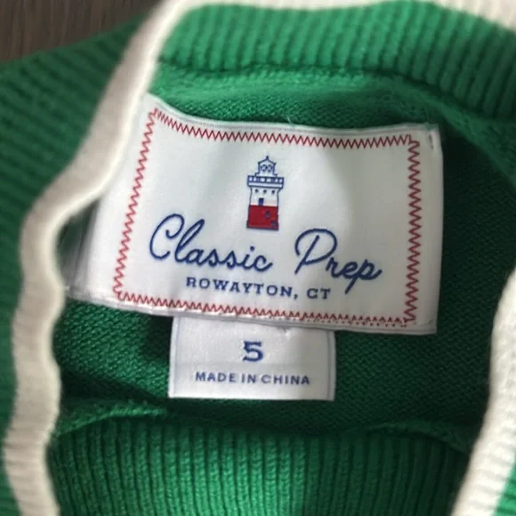 Classic prep size 5 crewneck sweater EUC 100% cotton - Picture 2 of 4